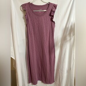 Universal Thread Mauve Pink Ruffle Sleeve Midi Dress